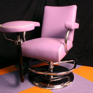 Vintage Barber Chair - Pink Leather